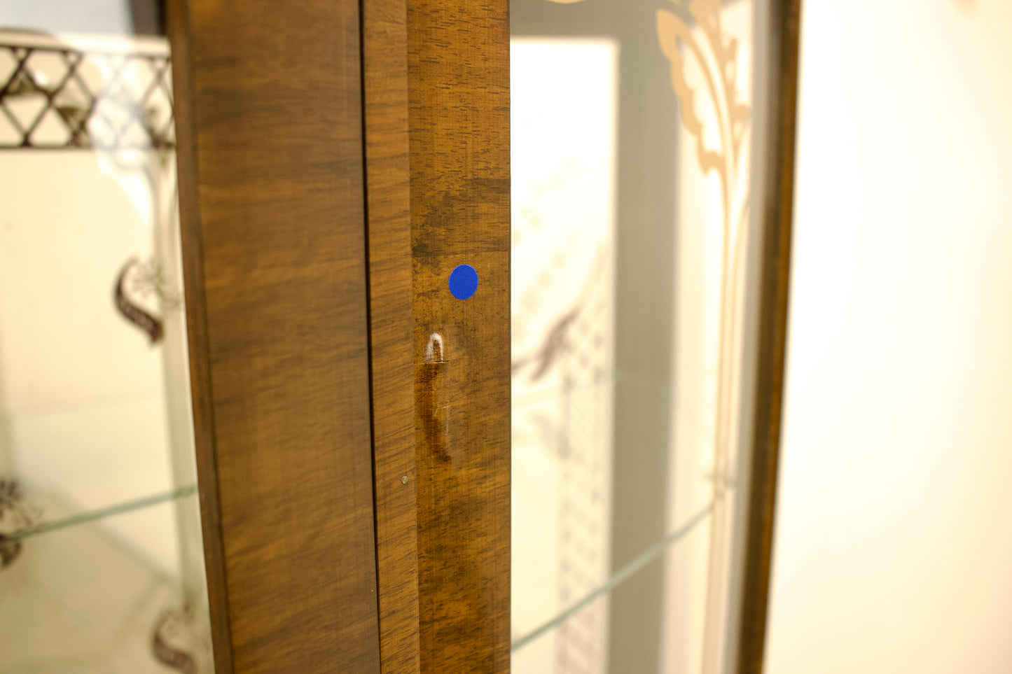 Vintage Display Cabinet with Mirror