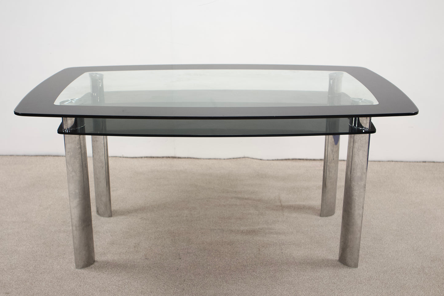 Glass Table with Chrome Legs