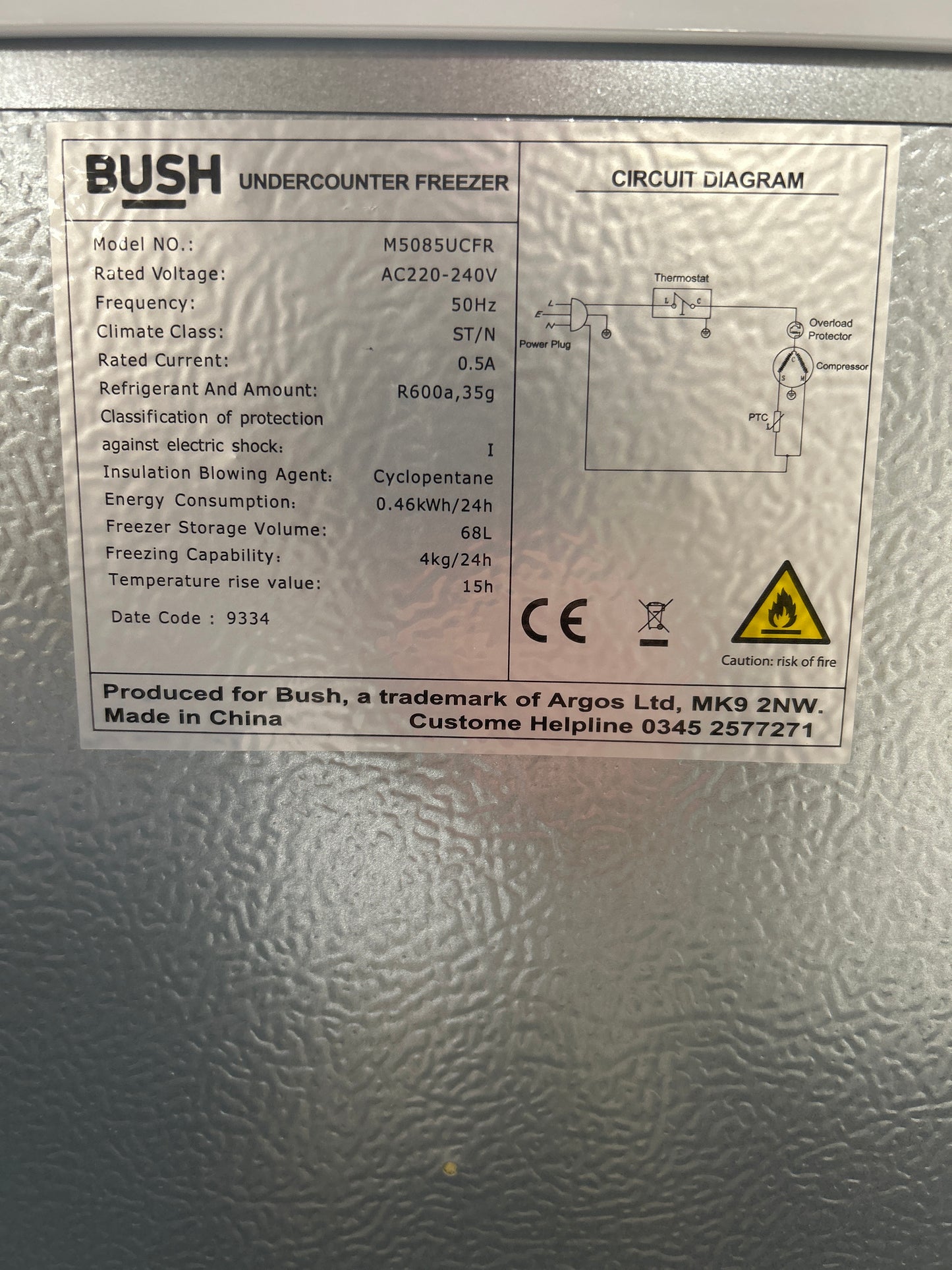 Undercounter Freezer by Bush