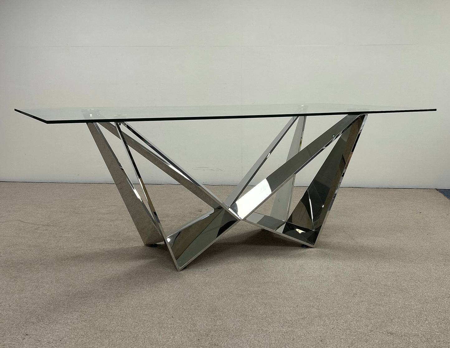 Large Glass Dining Table