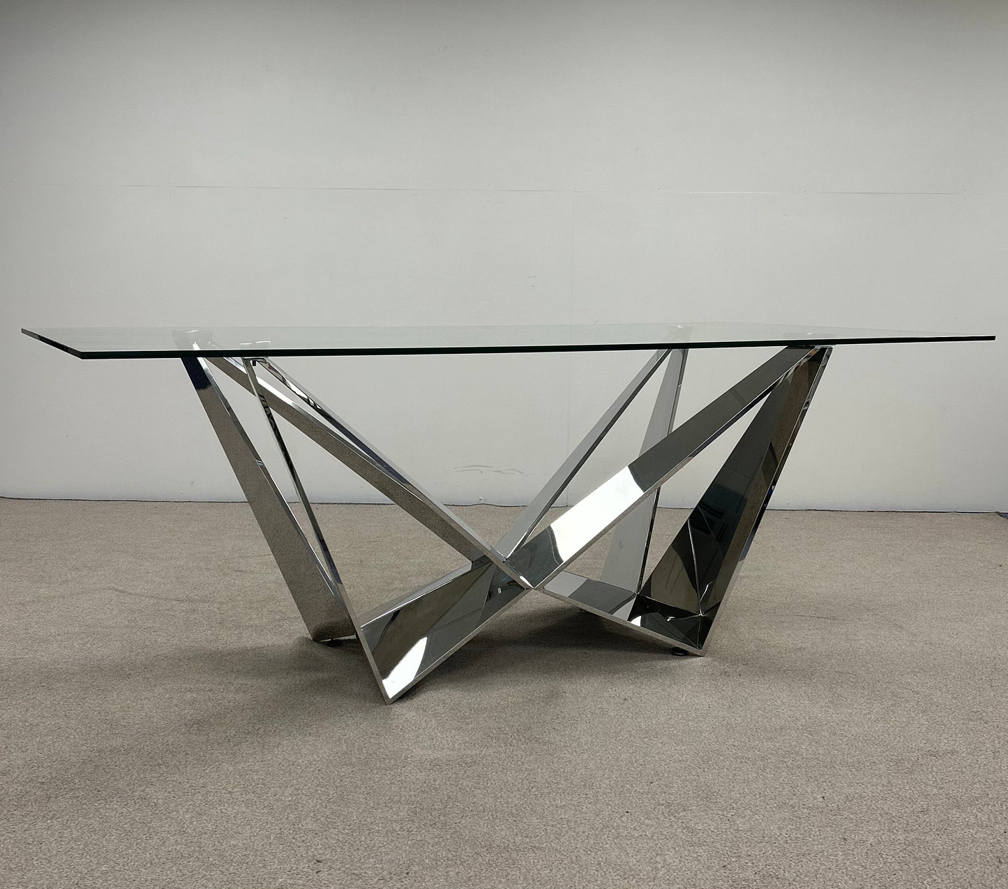 Large Glass Dining Table