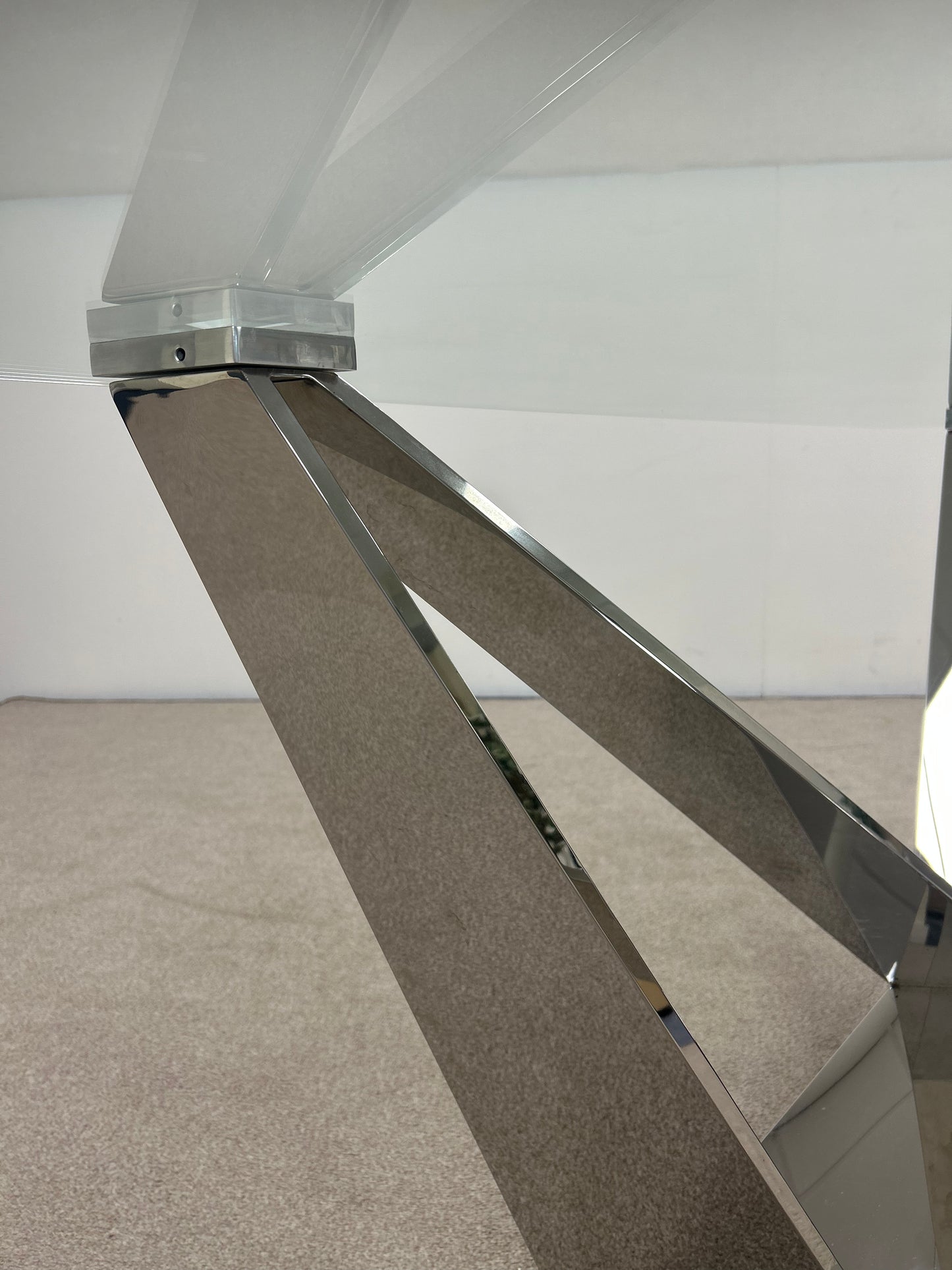 Large Glass Dining Table