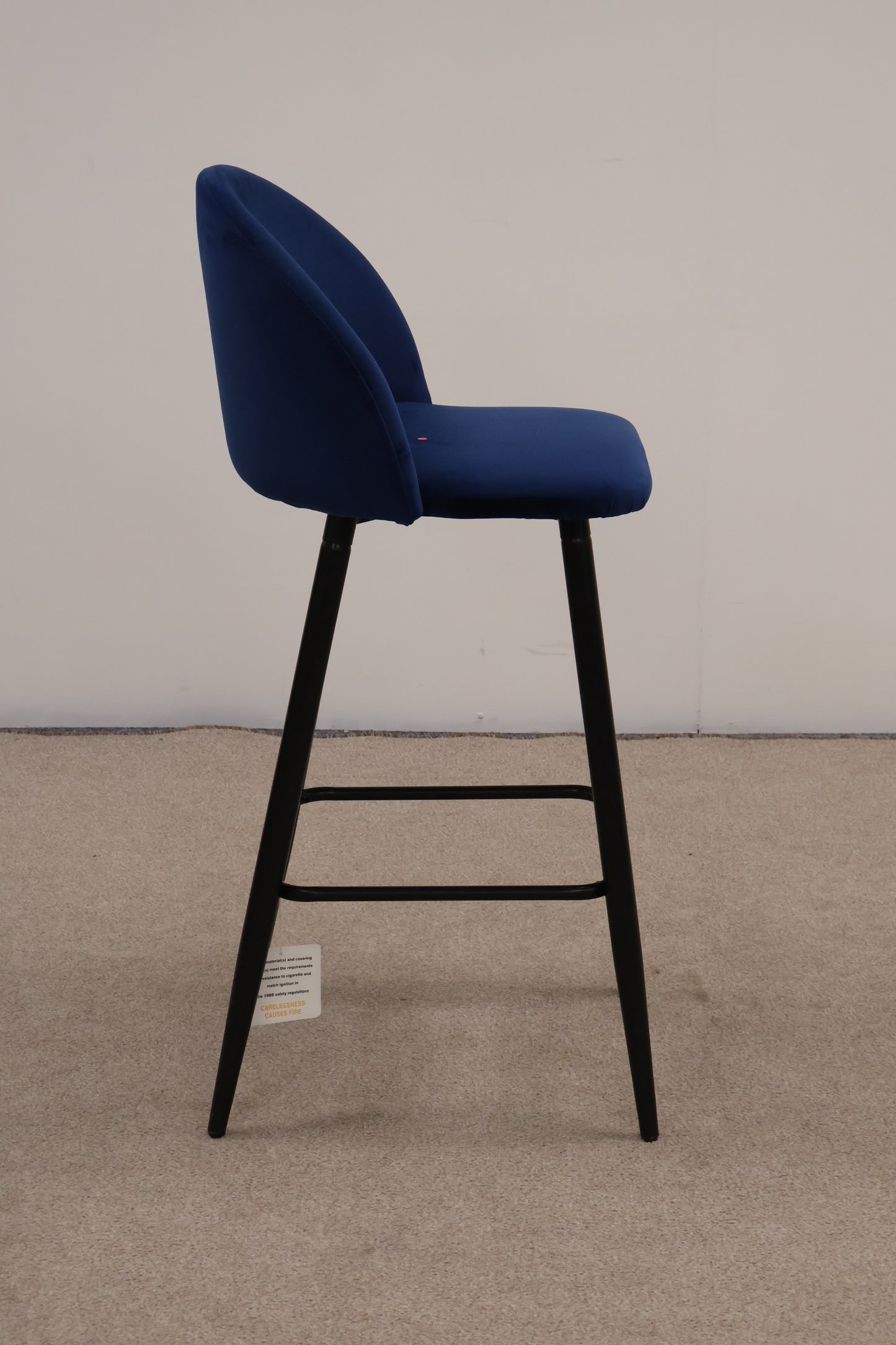 Blue Velvet Bar Stool