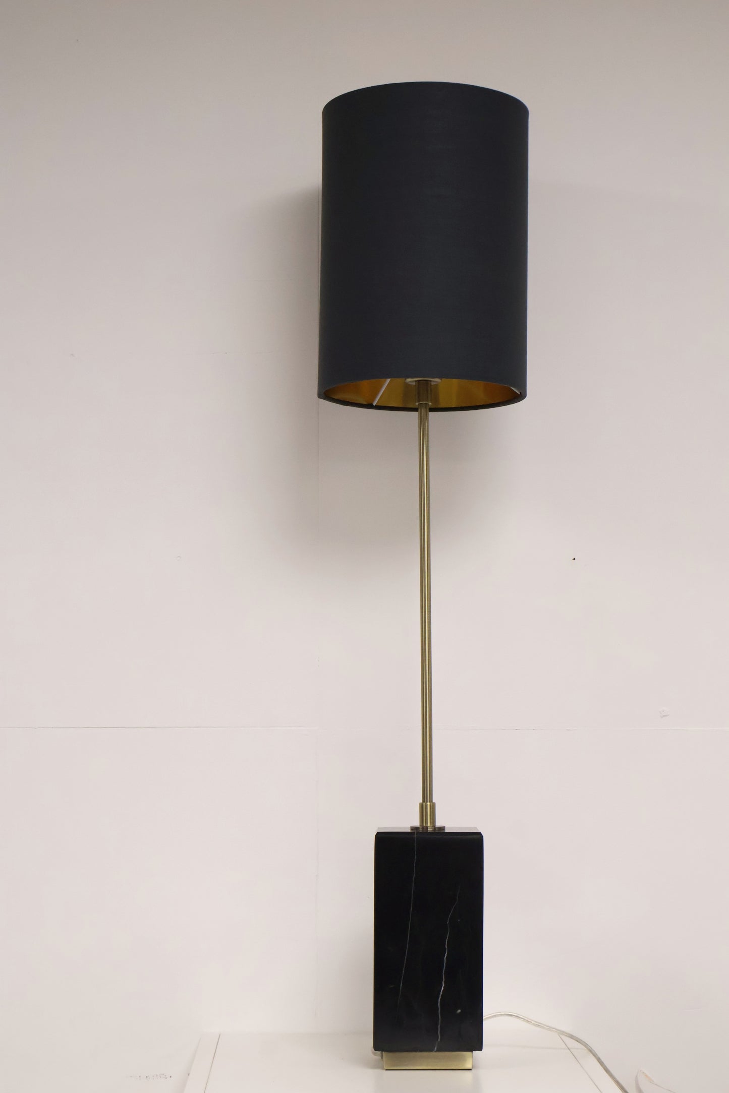 Gold and Navy Lamp by R.V Astley