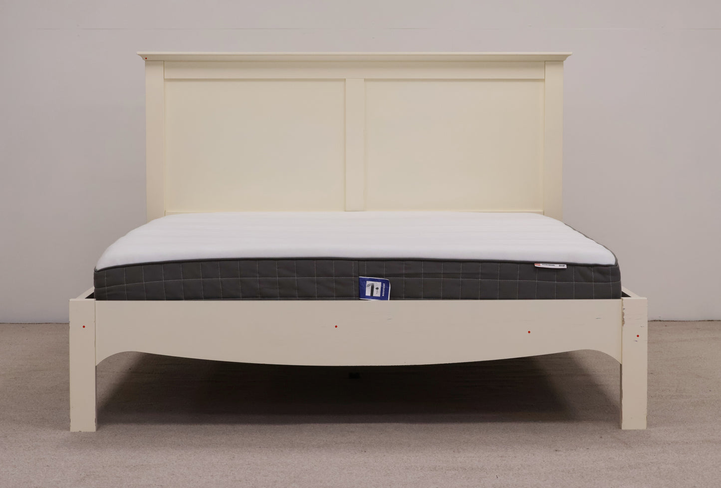 Ivory King Size Bed and Mattress
