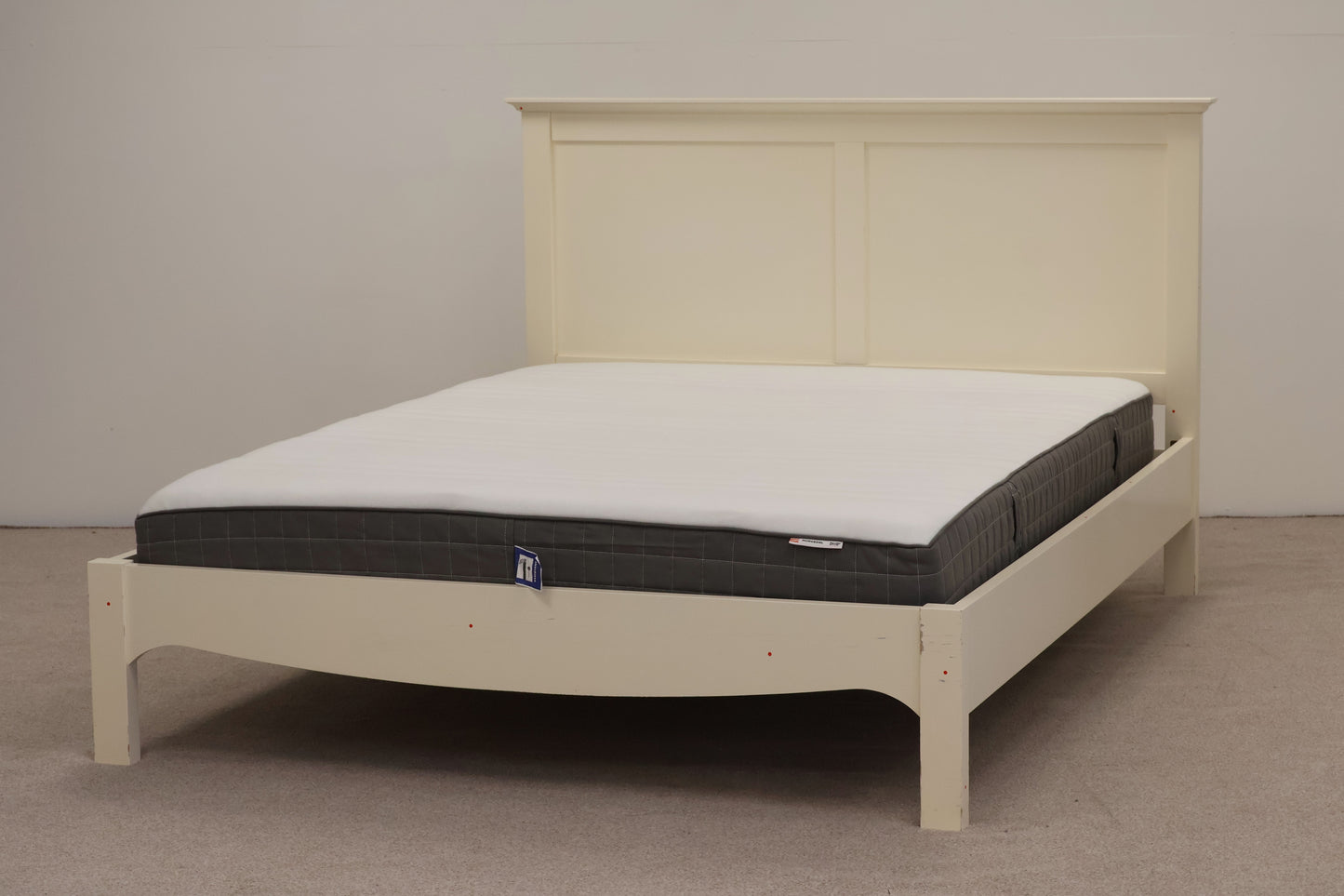 Ivory King Size Bed and Mattress