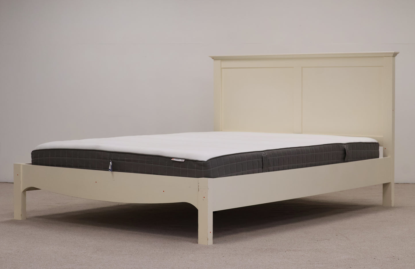 Ivory King Size Bed and Mattress