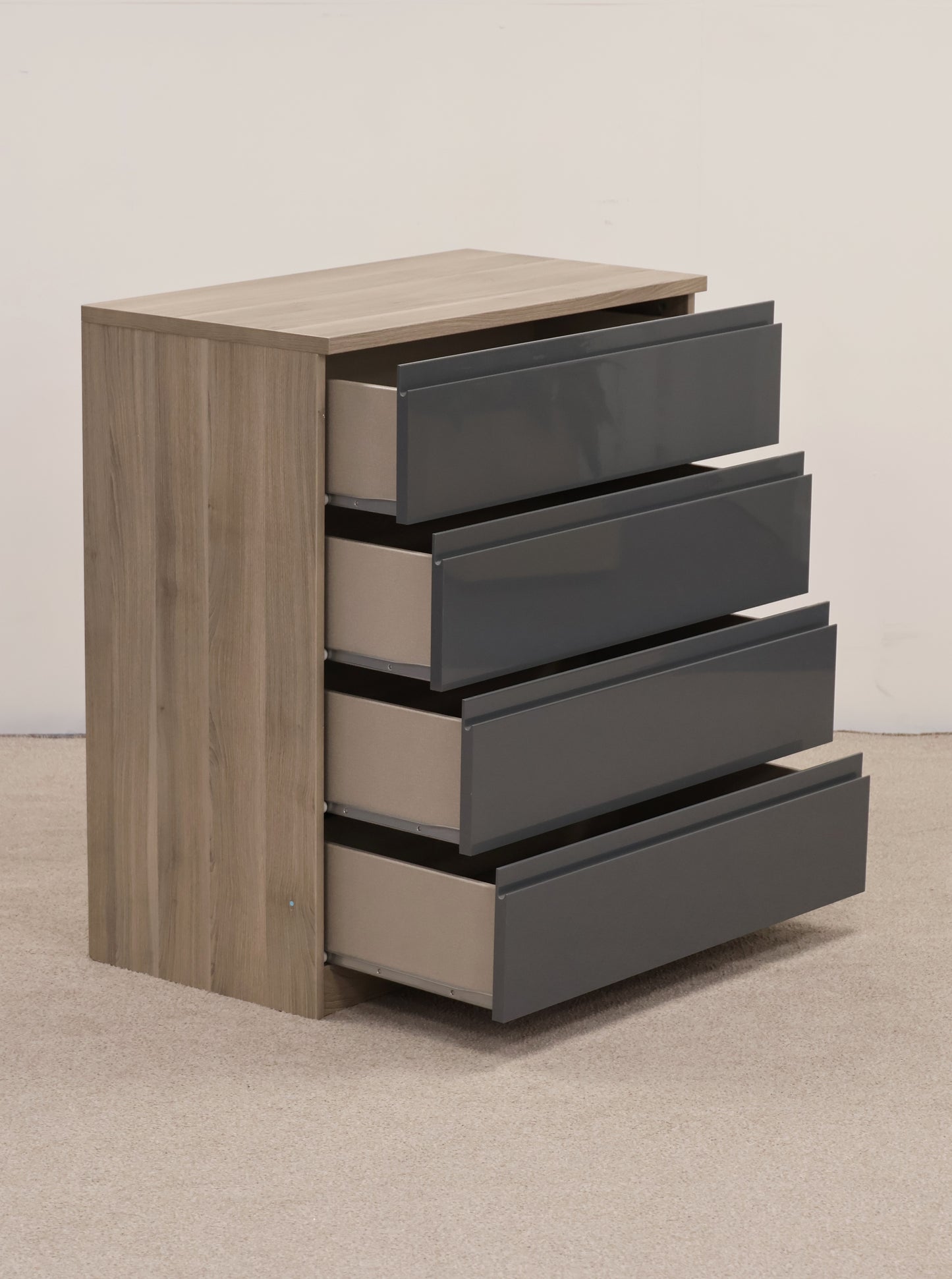 Chest of Drawers with Grey Gloss