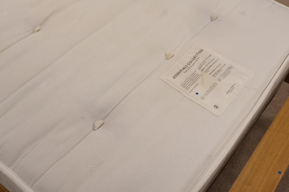 Oak Single Bed Frame & Sanitised Mattress by John Lewis
