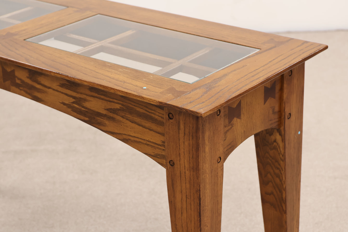 Oak Wood Console Table