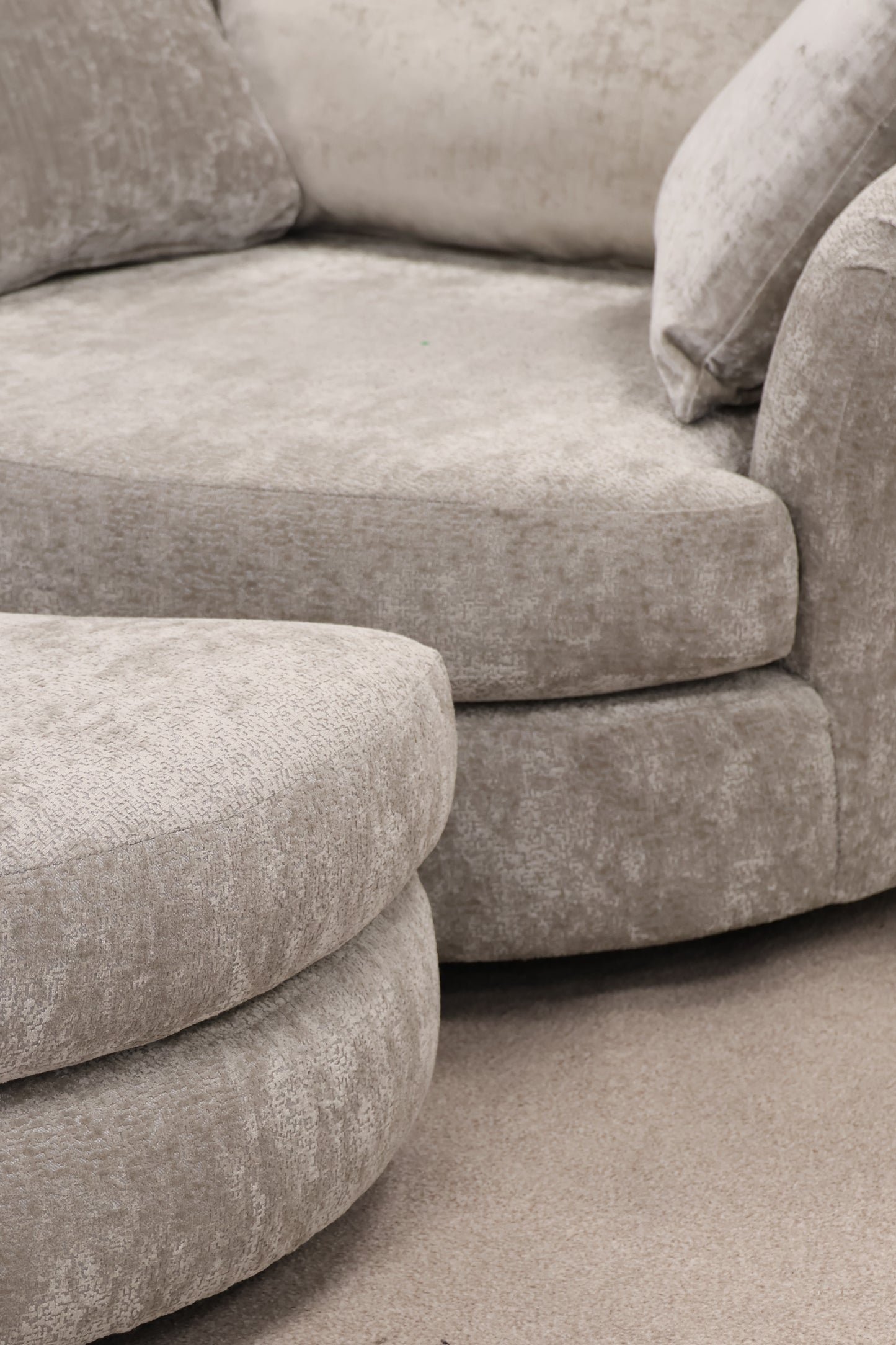Grey Armchair & Footstool