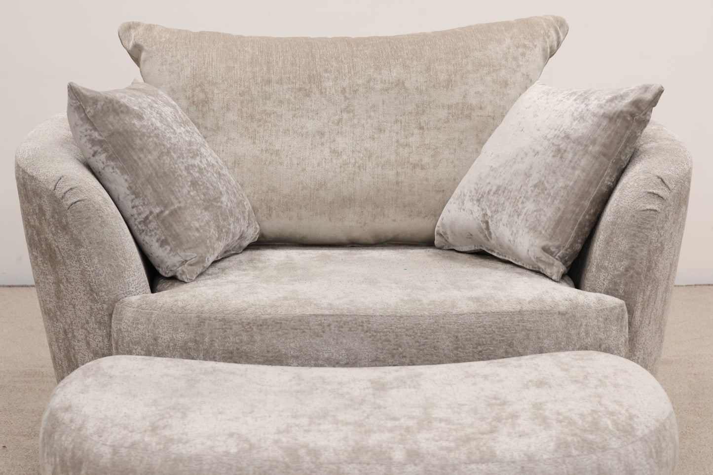 Grey Armchair & Footstool
