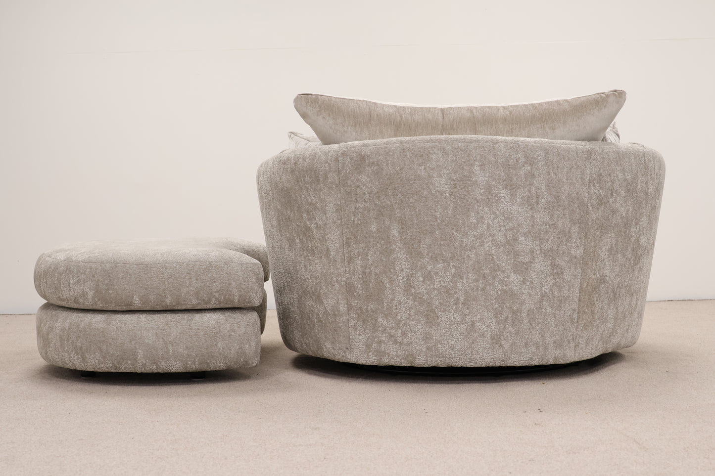 Grey Armchair & Footstool