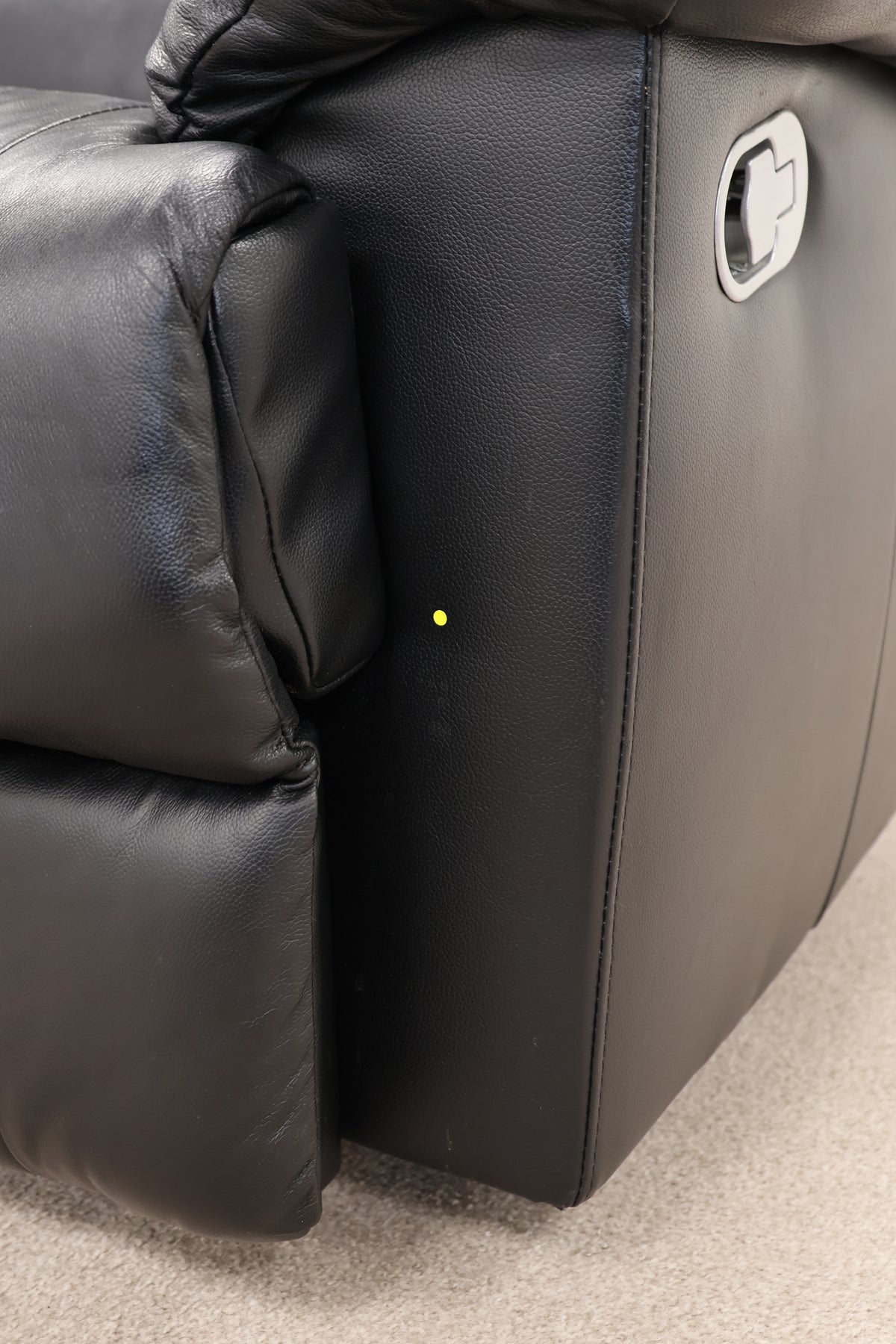 Leatherette Black Manual Recliner