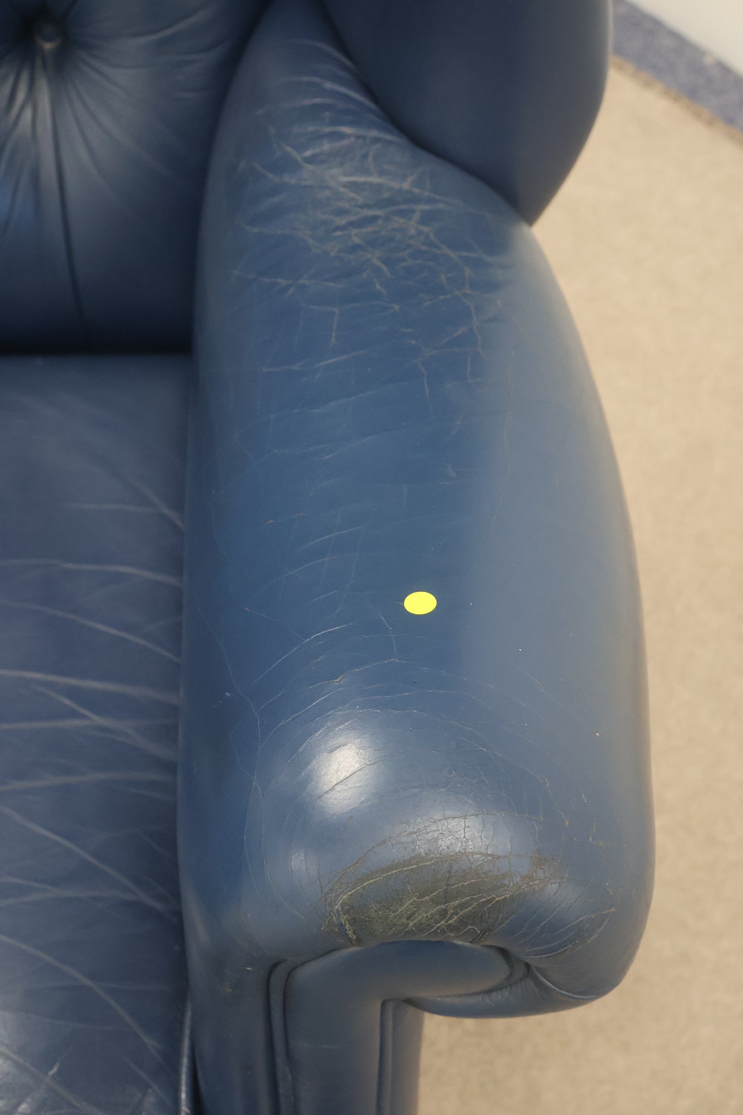 'Chesterfield' Style Armchair and Footstool
