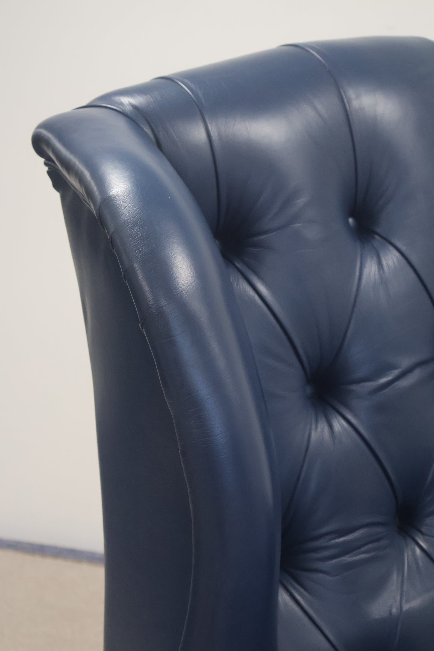 'Chesterfield' Style Armchair and Footstool