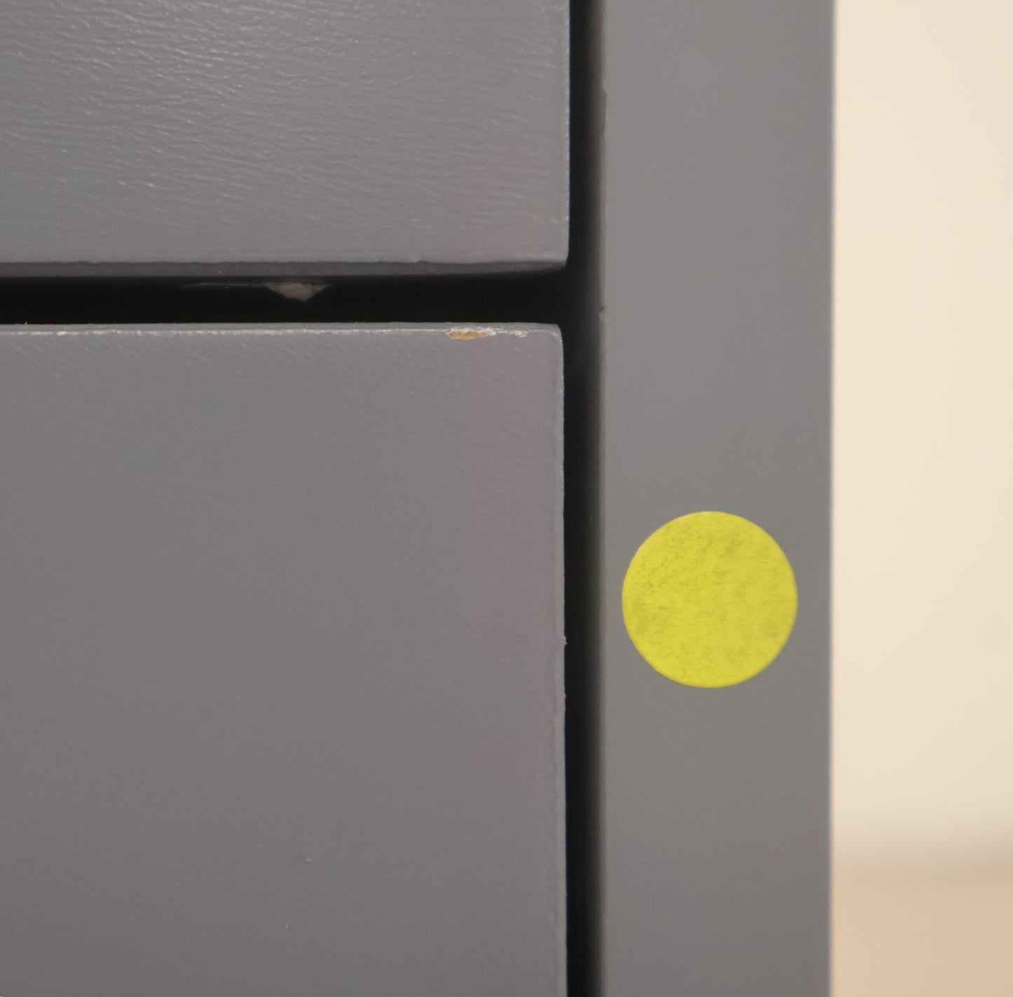 Grey bedside table 2 drawers