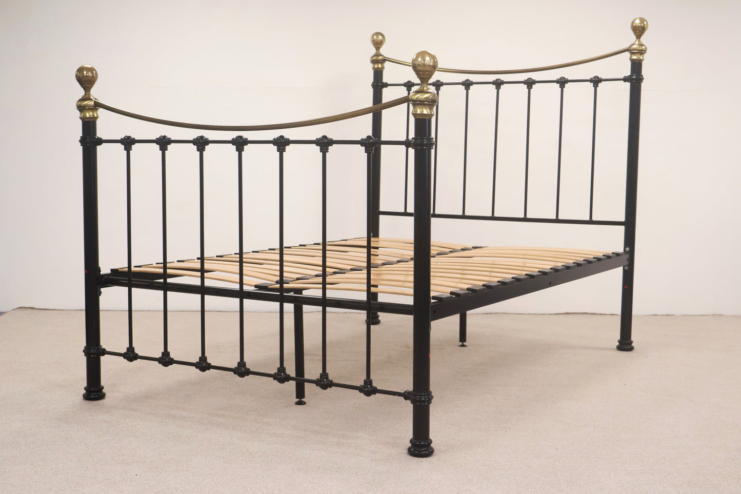 Black & Gold Metal Double Bed