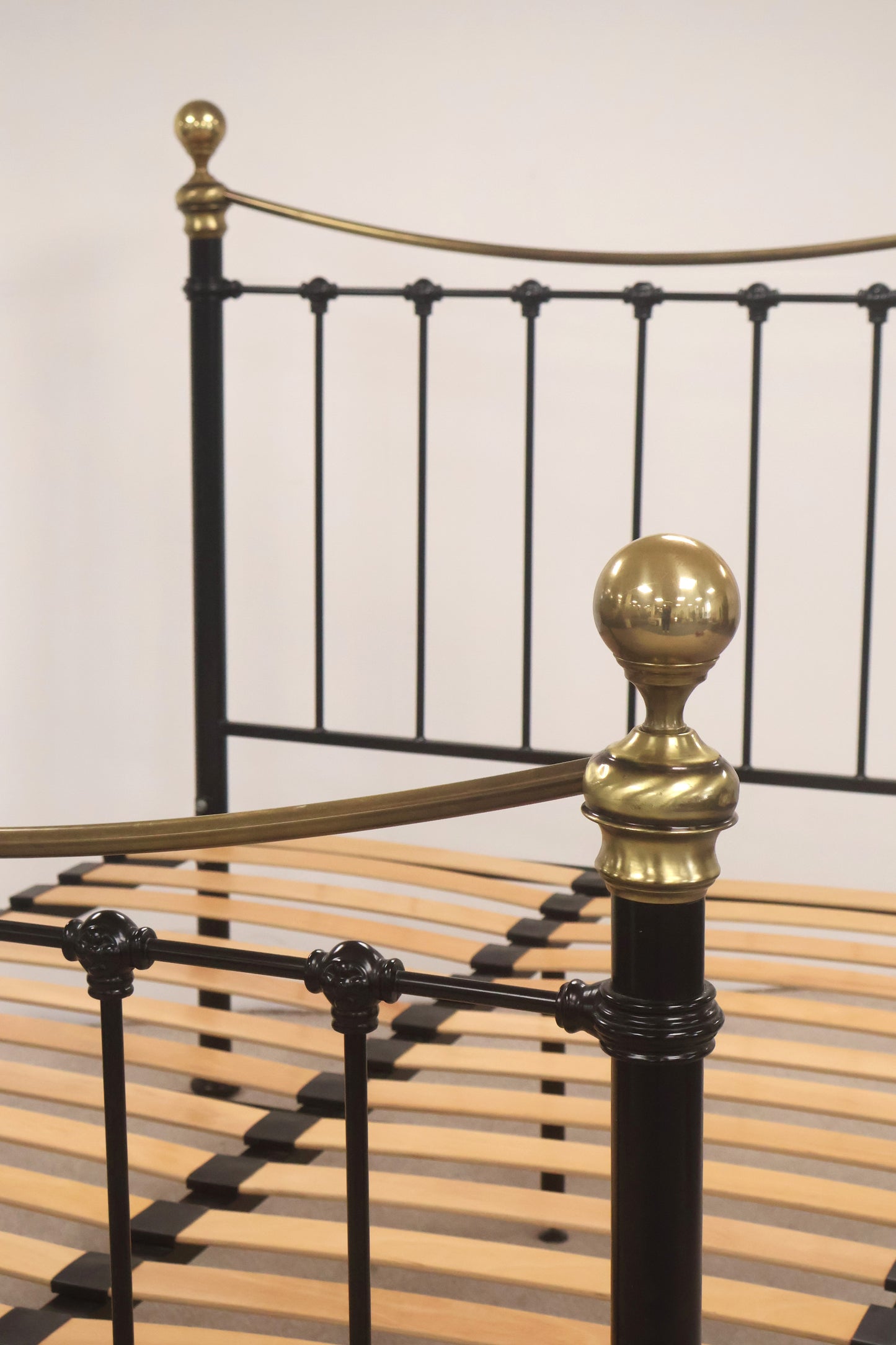 Black & Gold Metal Double Bed