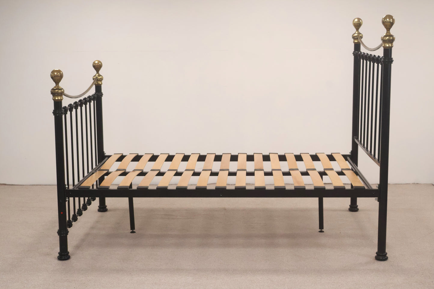 Black & Gold Metal Double Bed
