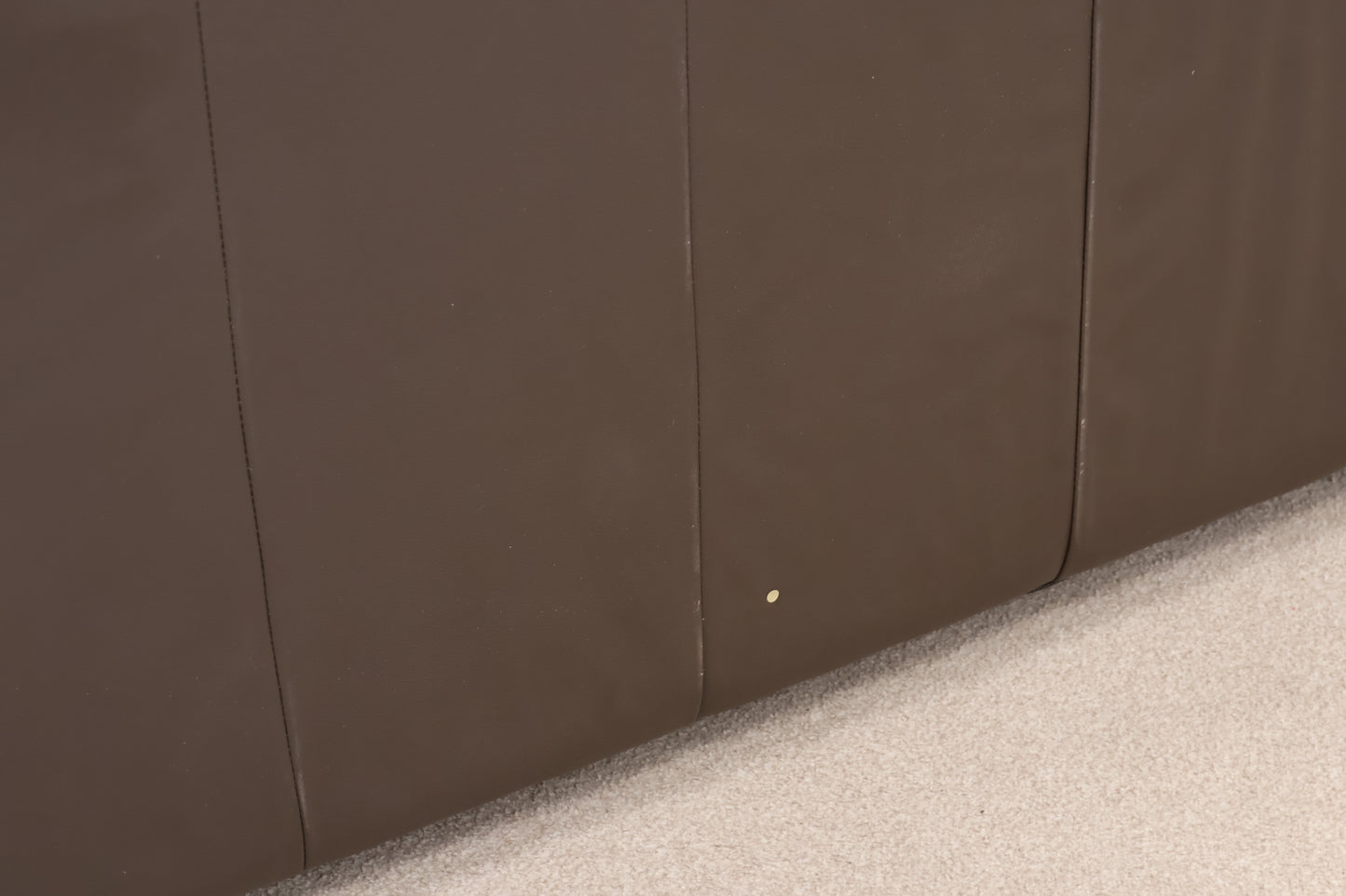Dark Brown Sofa and Footstool