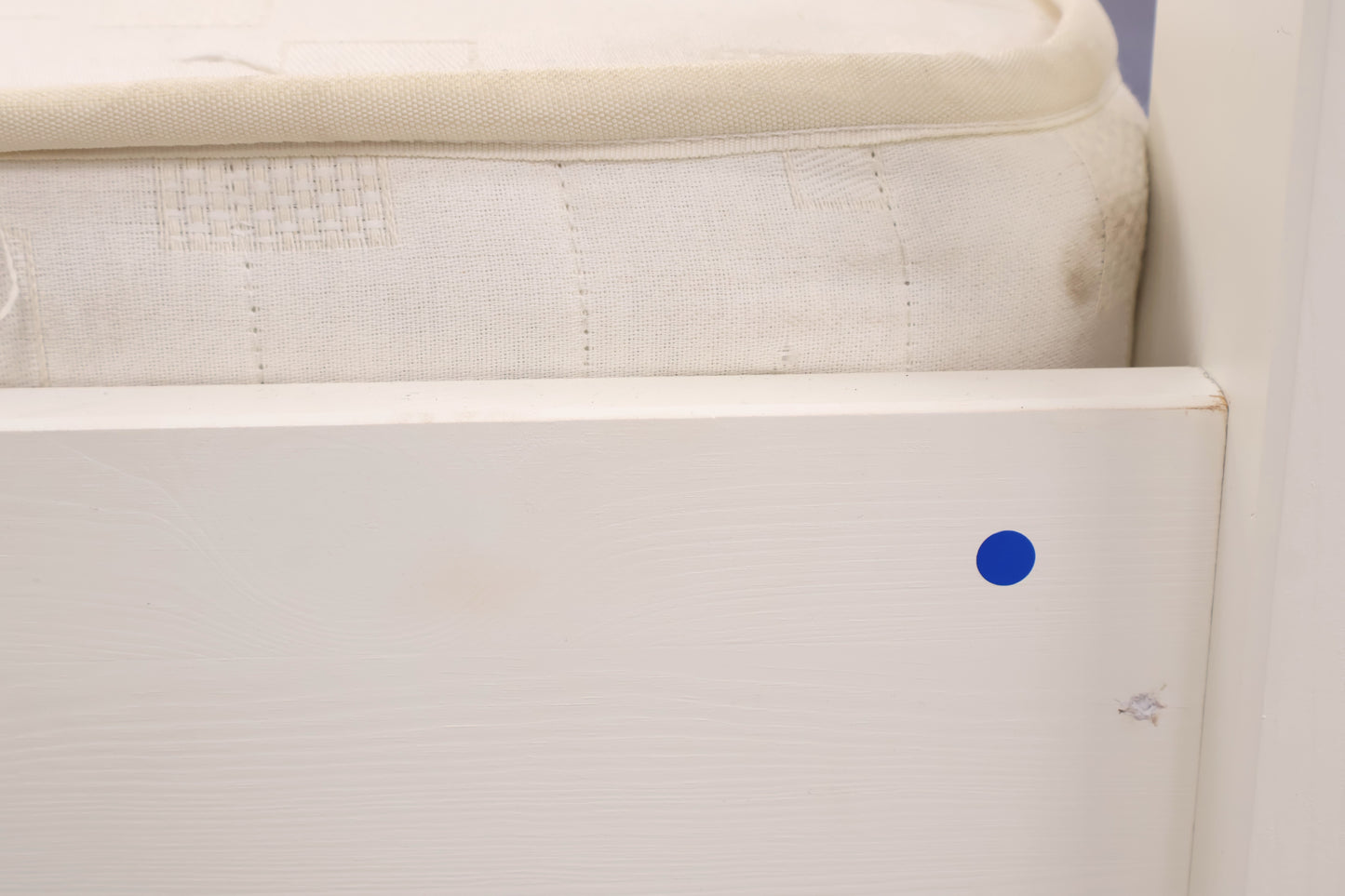 White Single Bed with Mattress