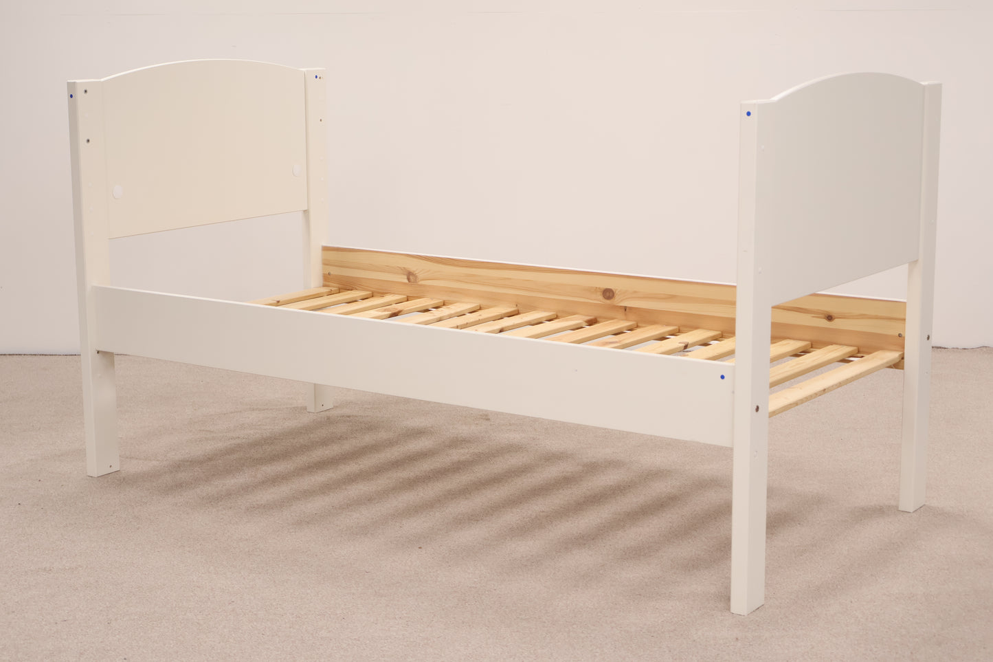 White Single Bed with Mattress