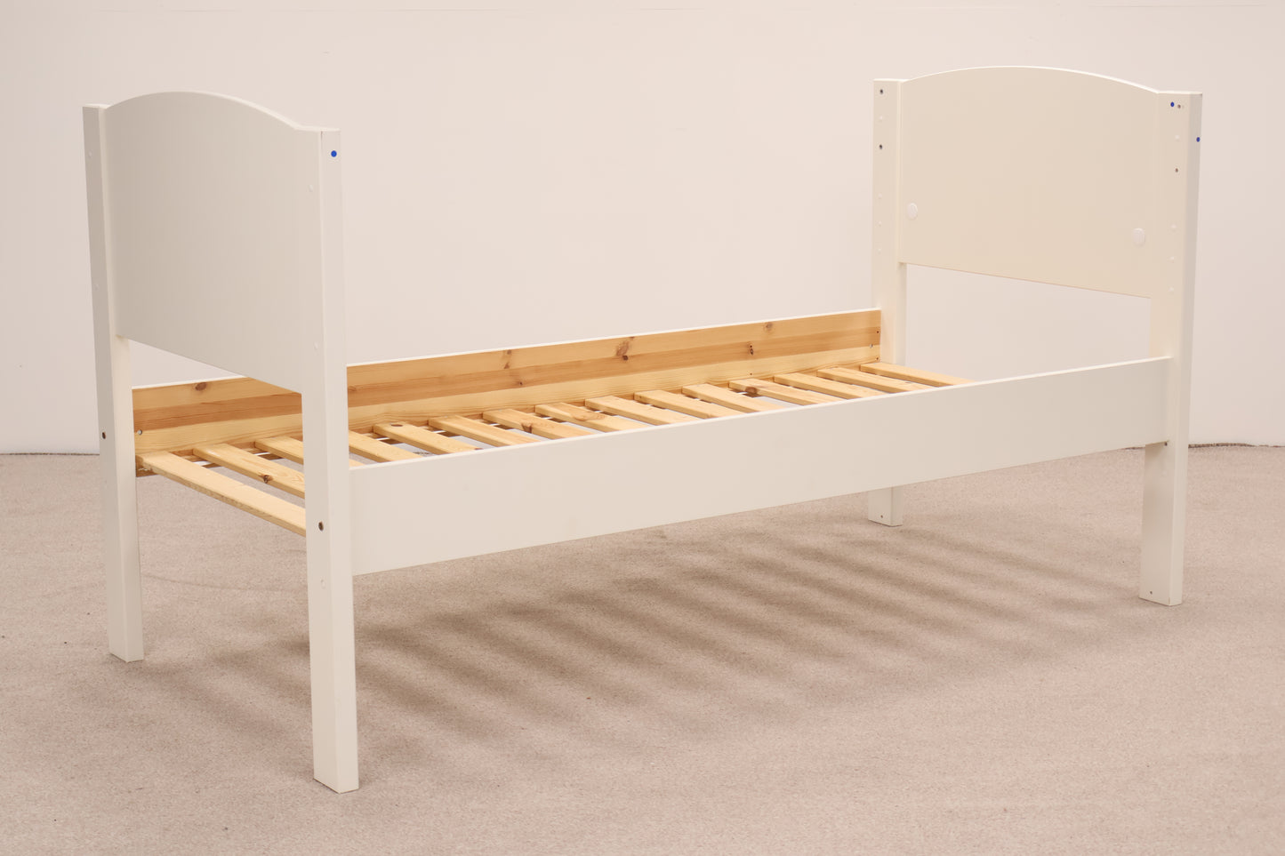 White Single Bed with Mattress