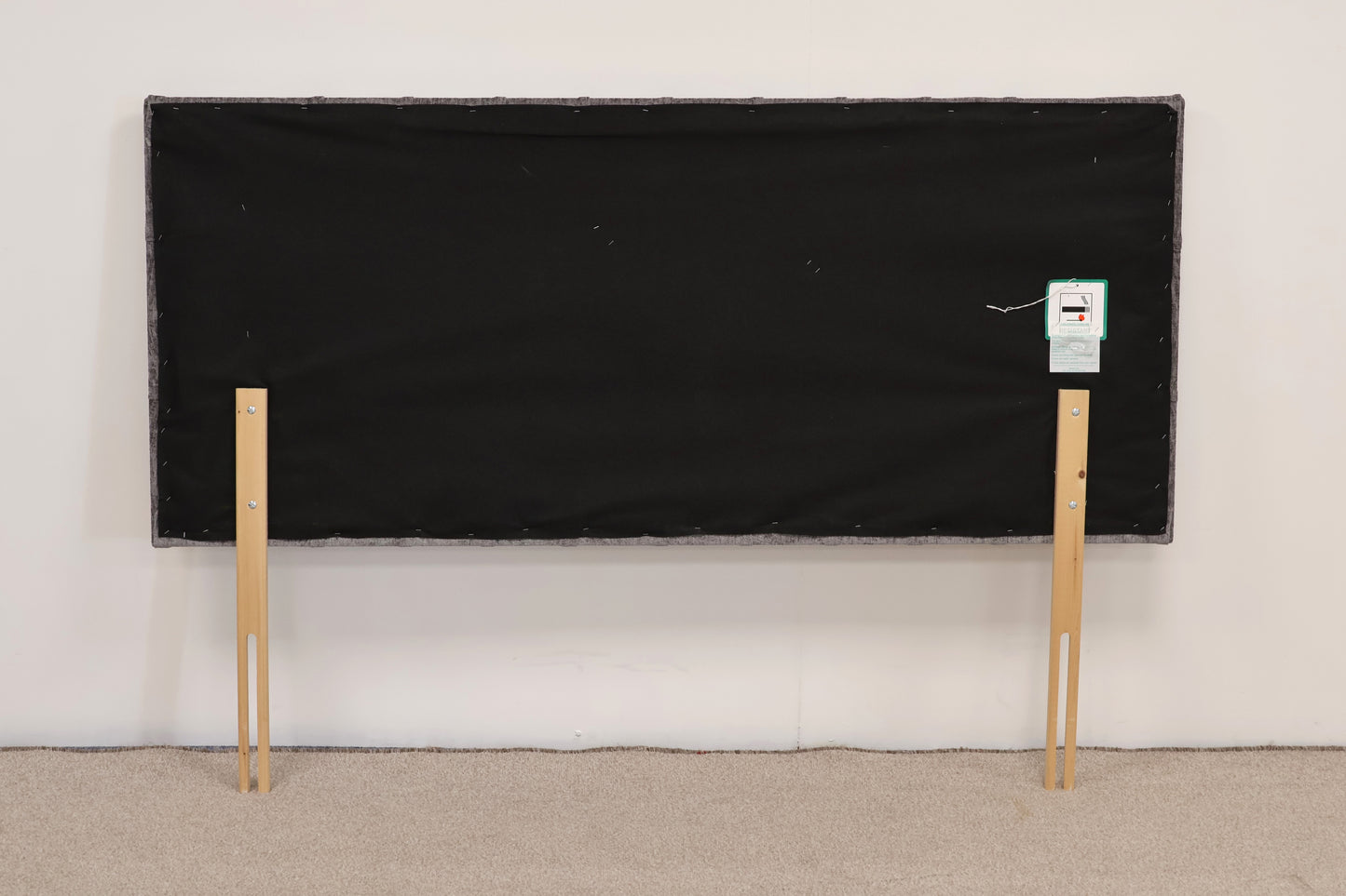 Grey Velour Headboard