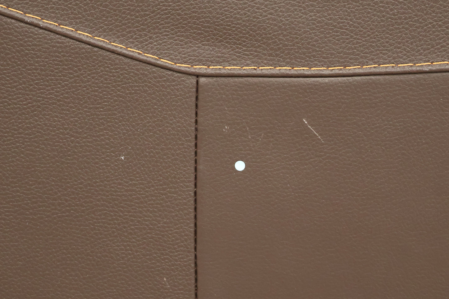 Brown Faux-Leather Sofa