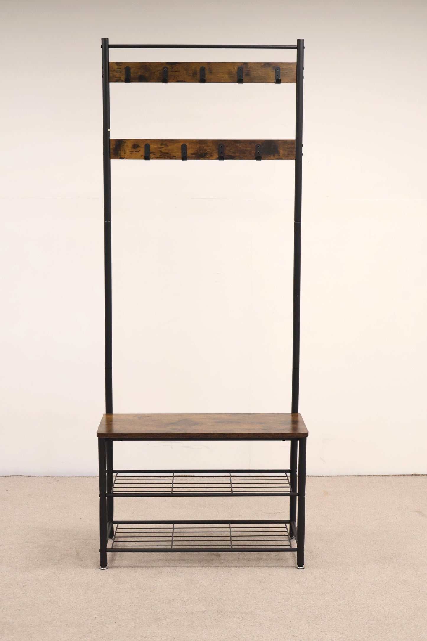 Coat Stand with Shoe Bench