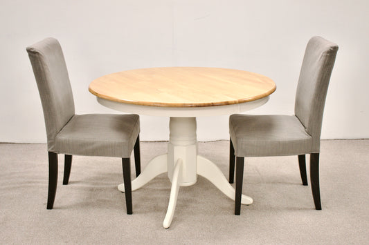 Round Wooden Dining Table with Chairs