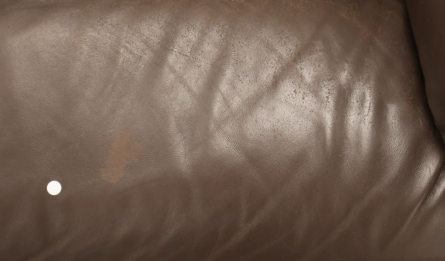 Brown Leather Recliner With Footstool