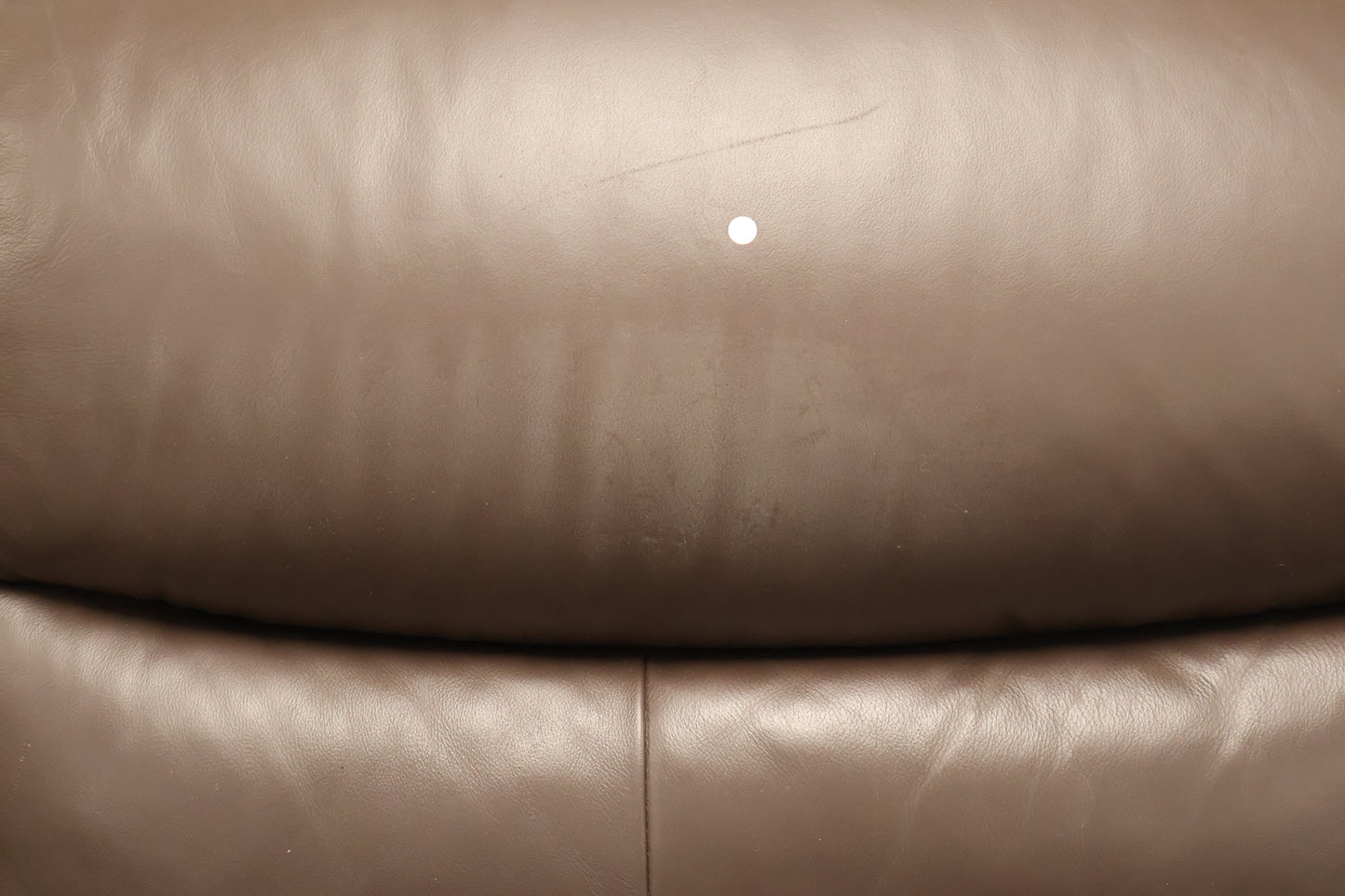 Brown Leather Recliner With Footstool
