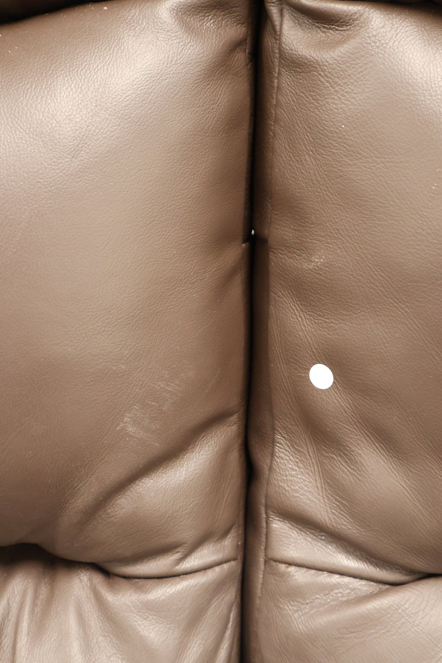 Brown Leather Recliner With Footstool