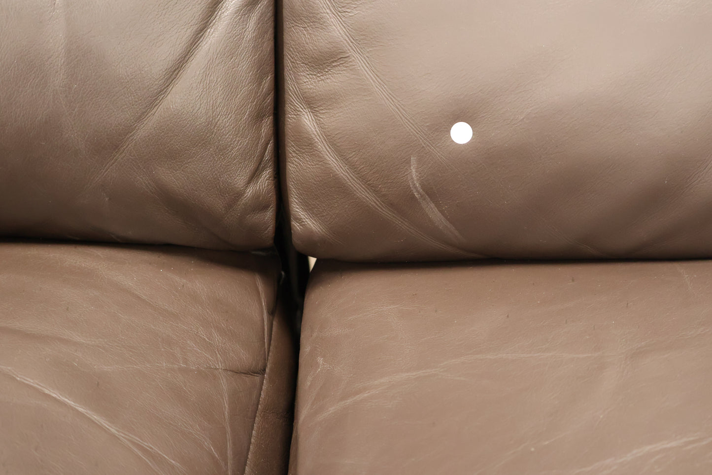 Brown Leather Recliner With Footstool