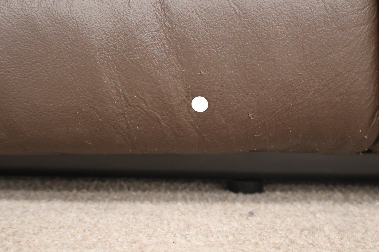Brown Leather Recliner With Footstool