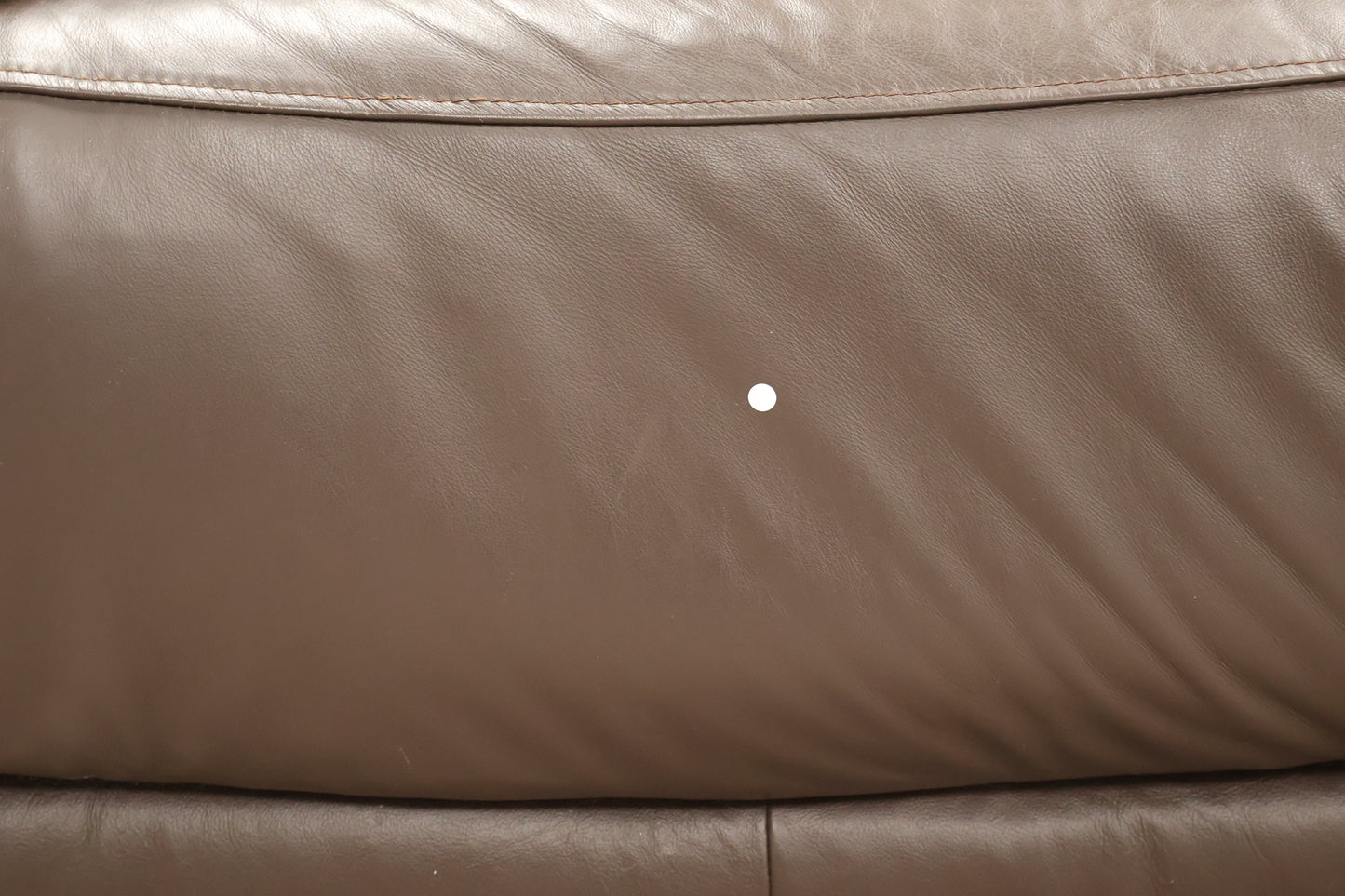 Brown Leather Recliner With Footstool