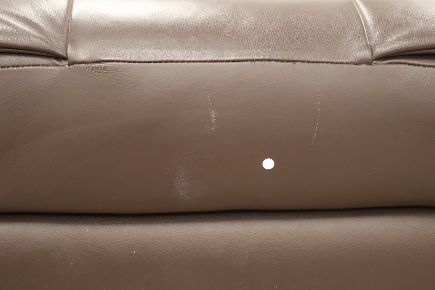 Brown Leather Recliner With Footstool