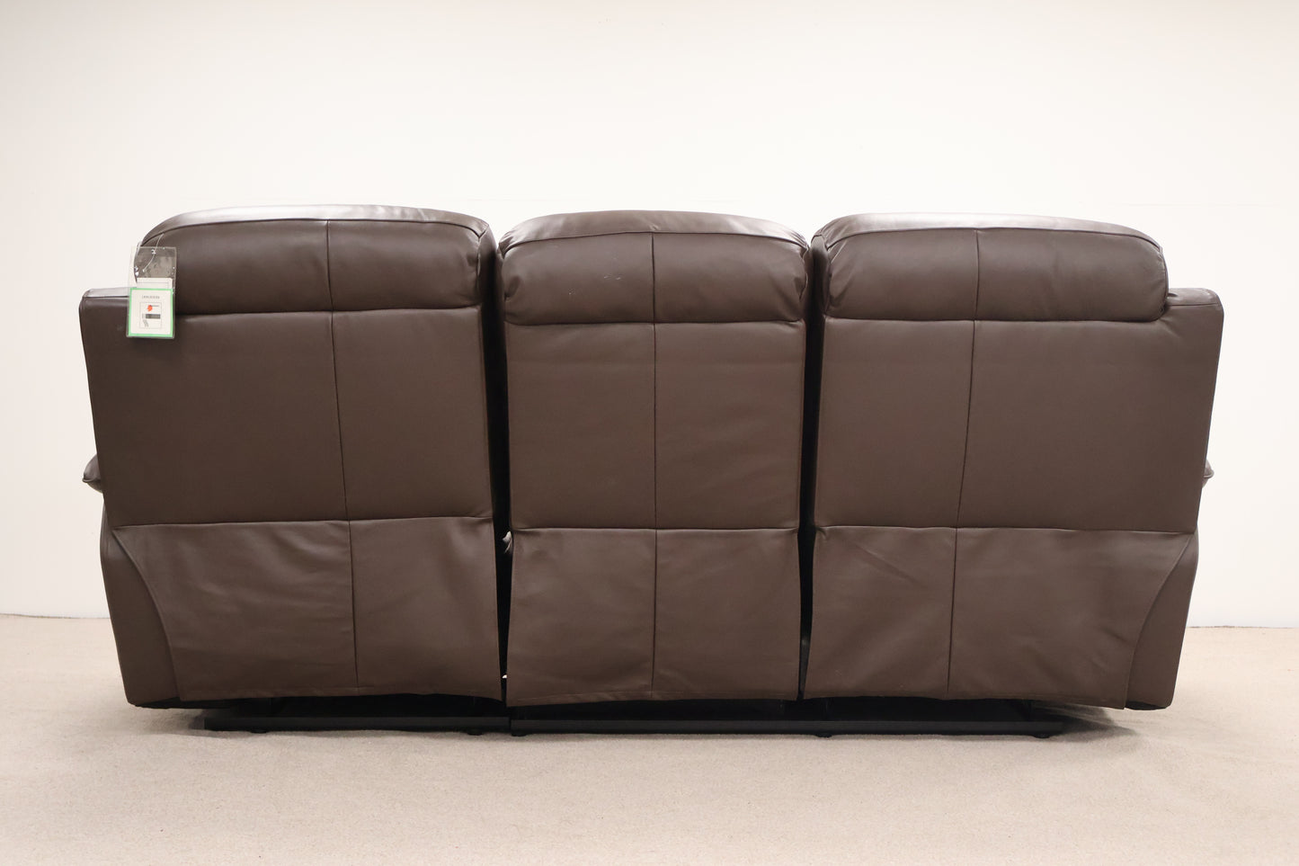 Brown Leather Recliner With Footstool