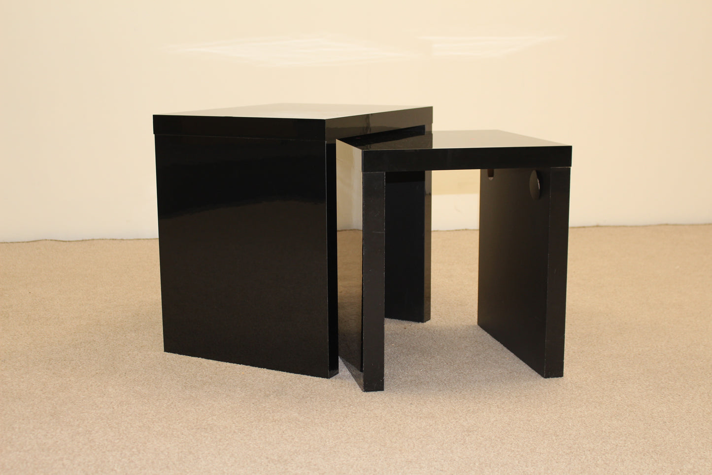 Black Gloss Nest of Tables