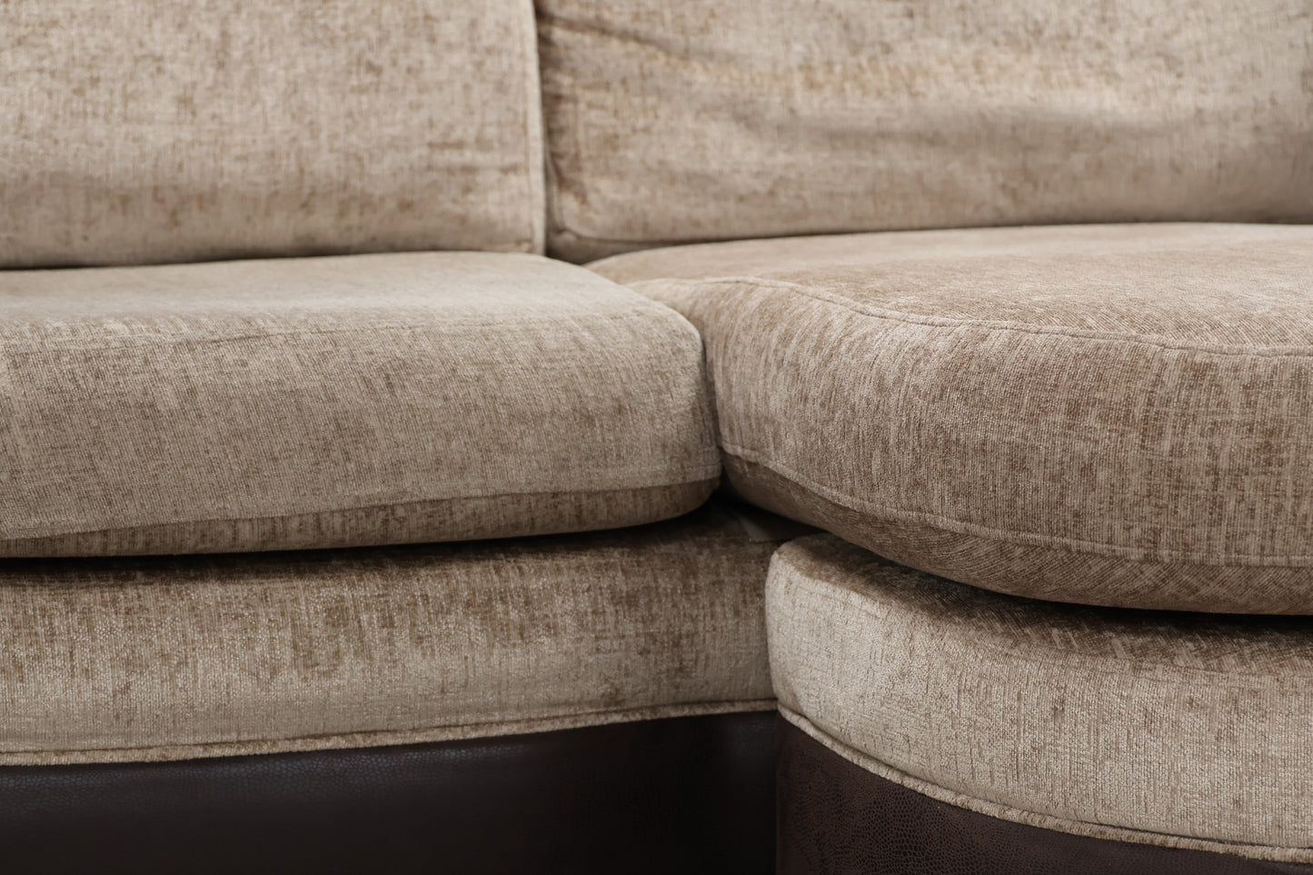 Brown 'L' Shaped Sofa