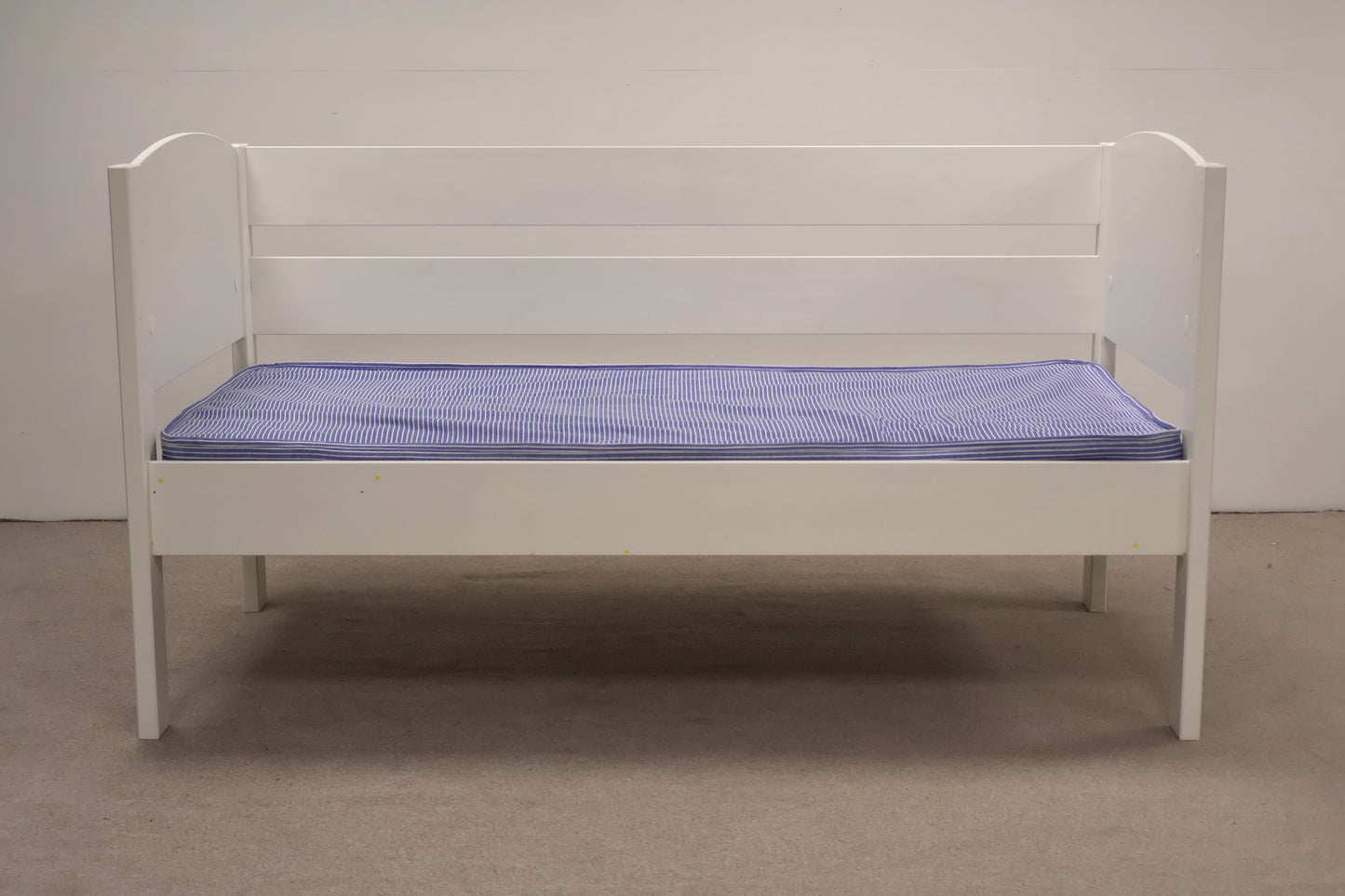 Single Bed with Blue Mattress