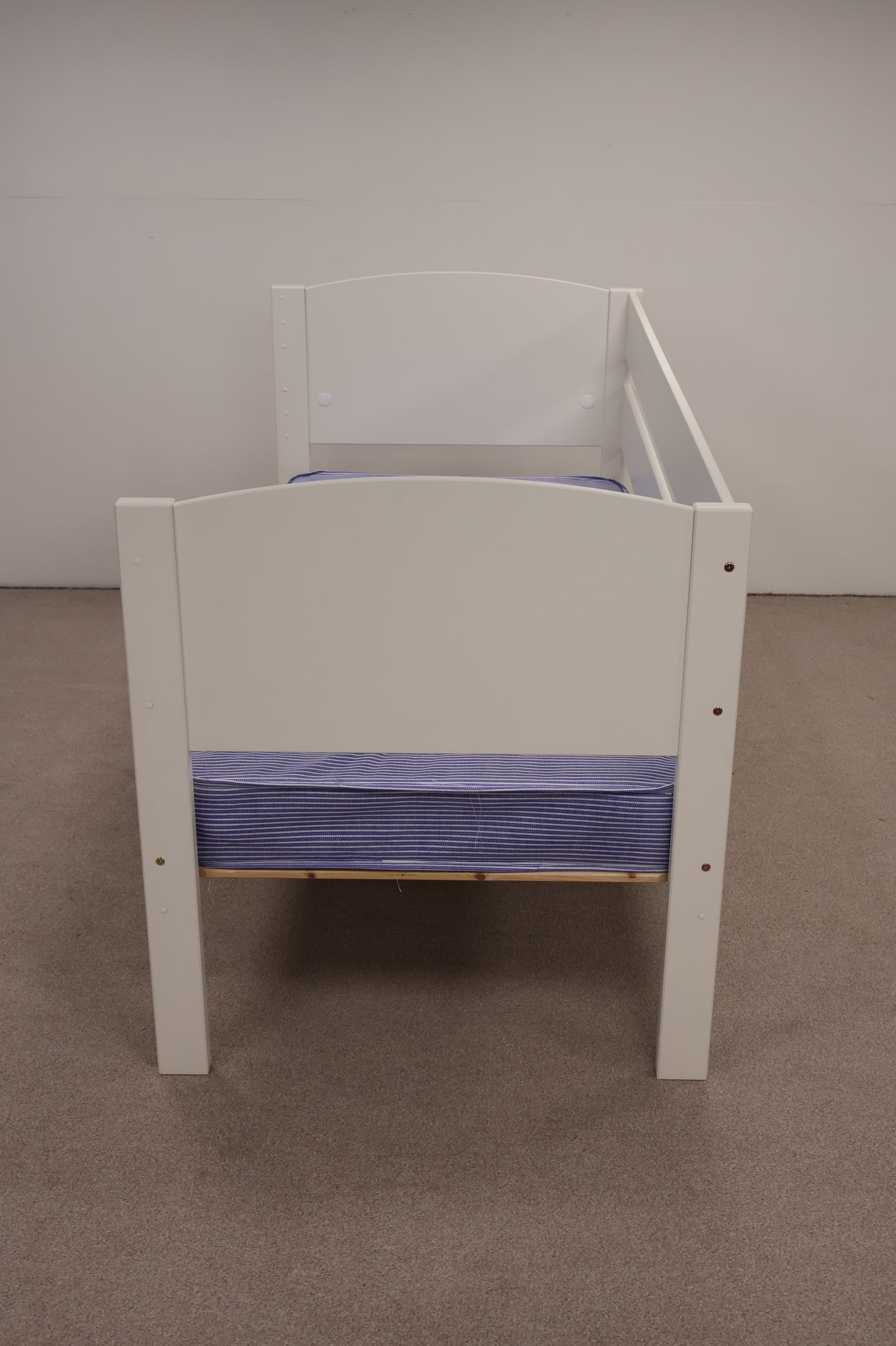 Single Bed with Blue Mattress