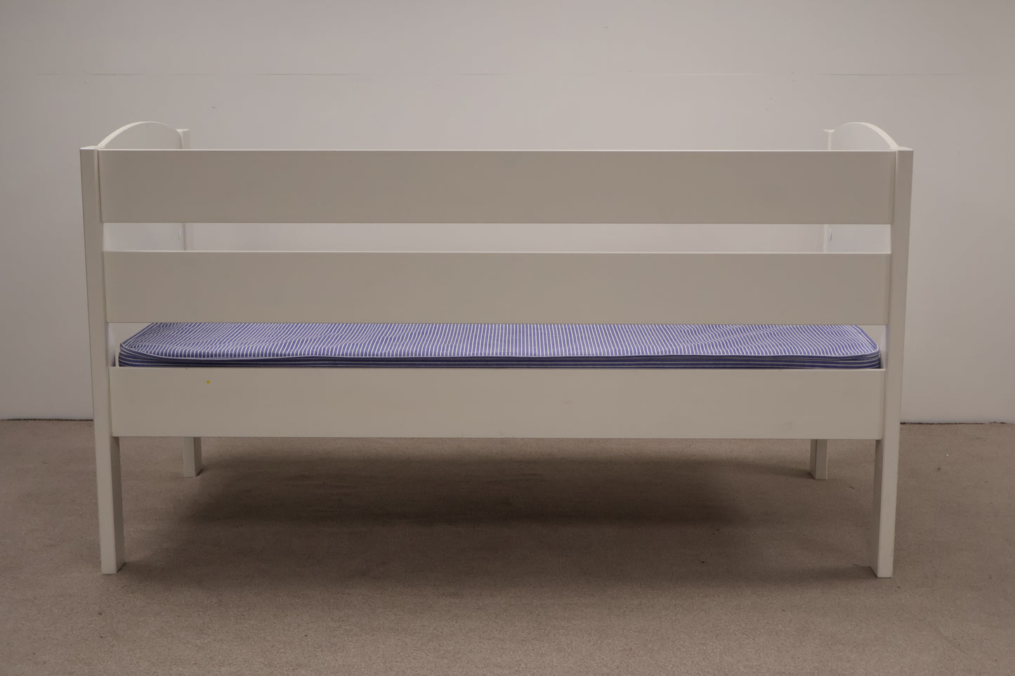 Single Bed with Blue Mattress