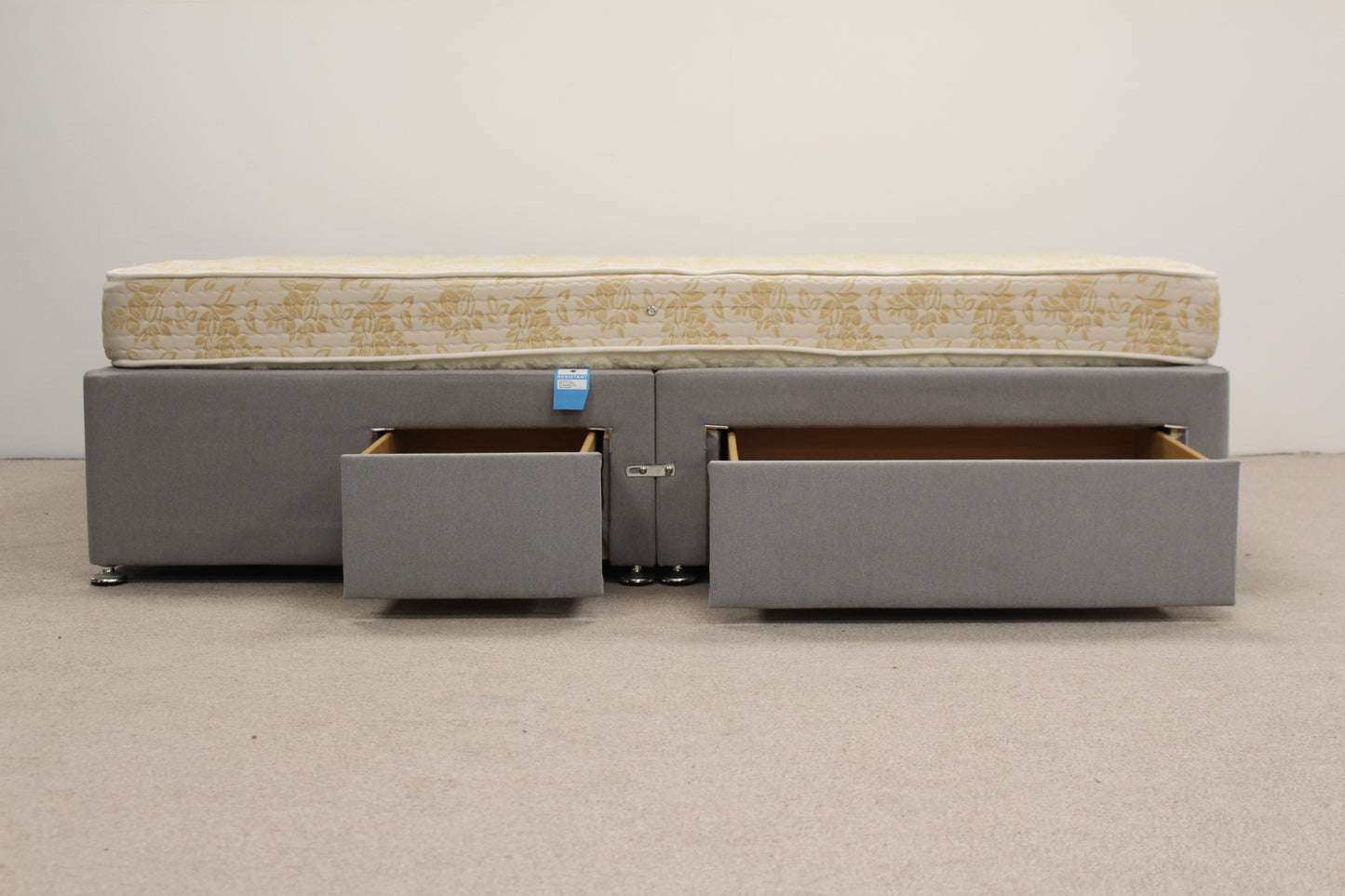 Grey Divan & Crème Mattress