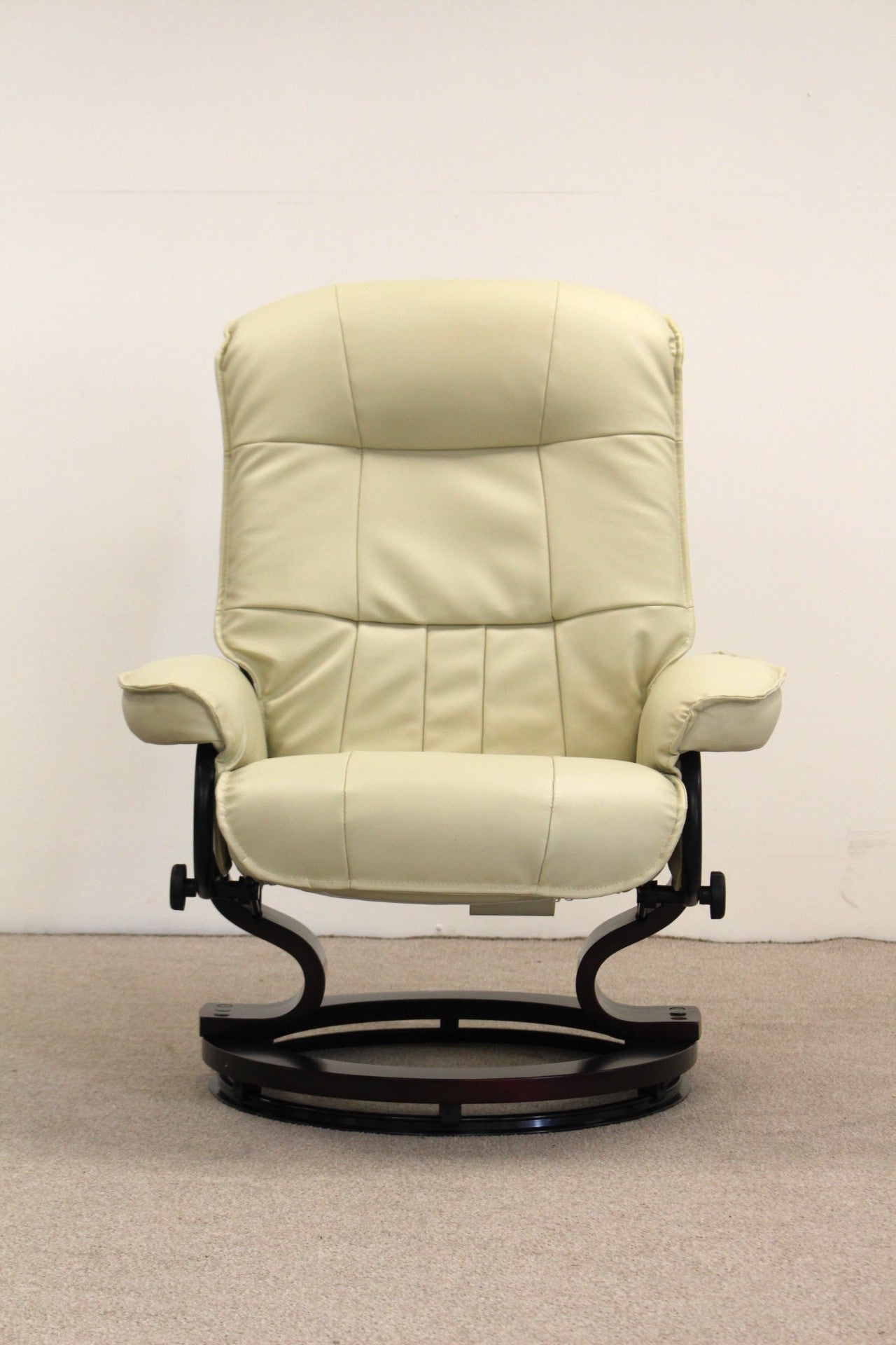 Crème Recliner with Foot Stool