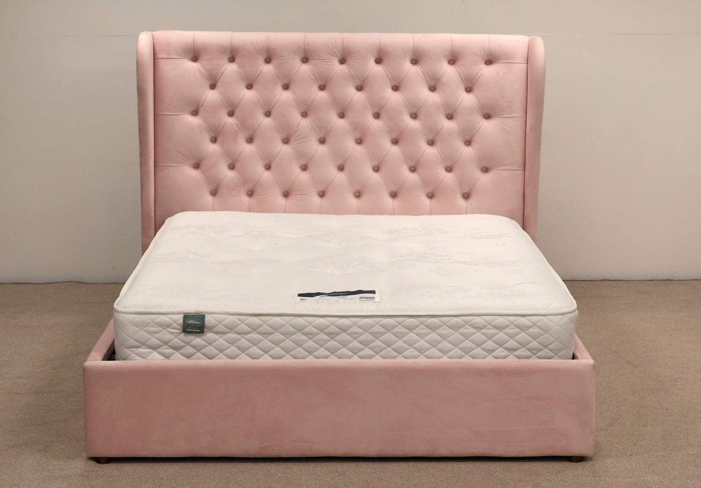 Pink Plush King-size Bed