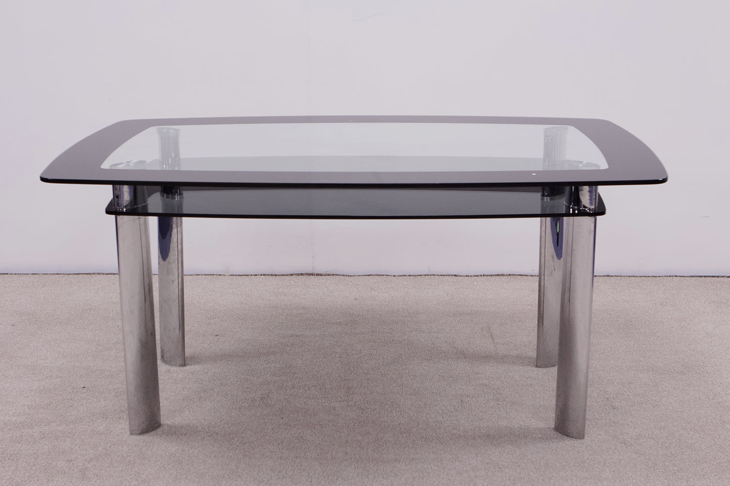 Glass Table with Chrome Legs