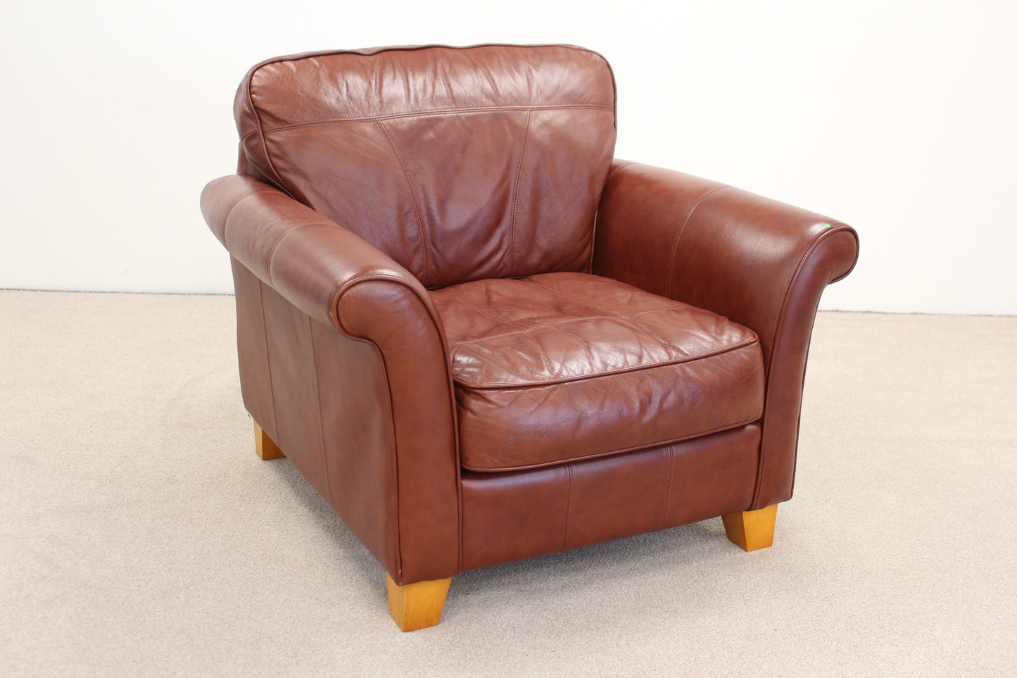 Burgundy Leather Armchair